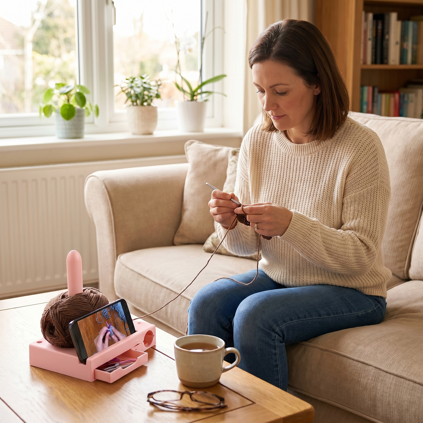 Rotating Yarn Holder Station for Crochet