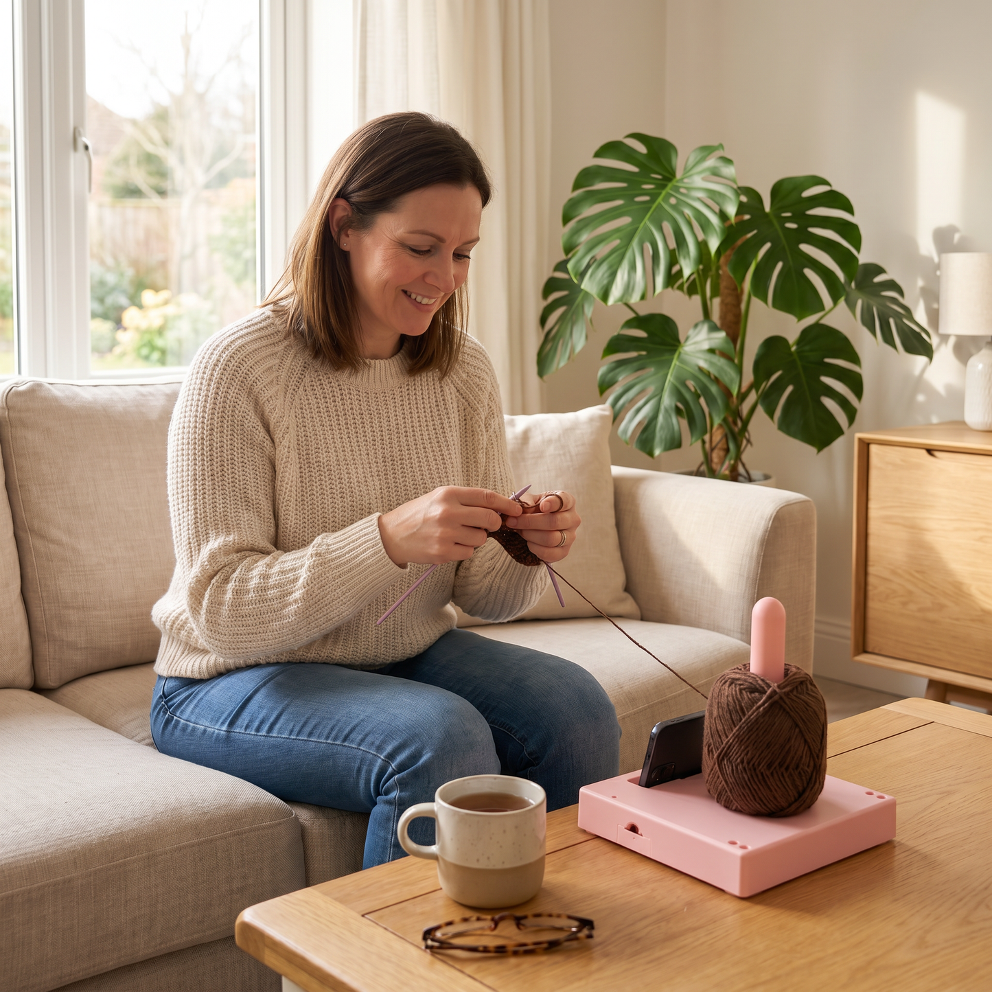 Rotating Yarn Holder Station for Crochet