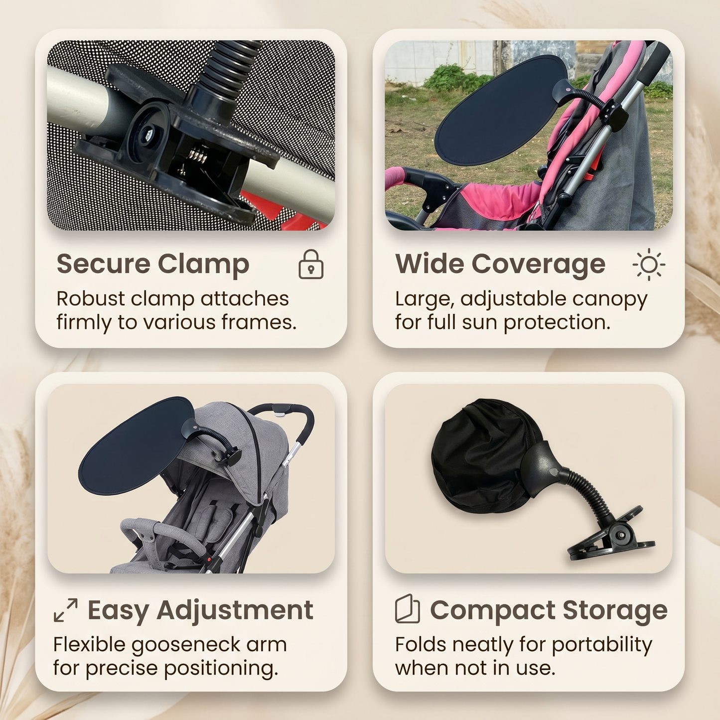 Universal Pushchair Sun Shade Cover