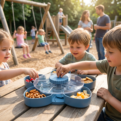 Rotating Serving Tray for Snacks