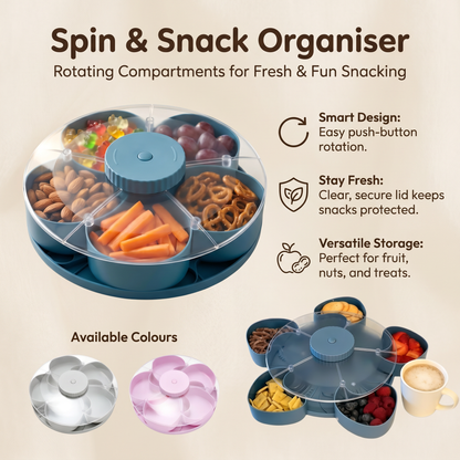 Rotating Serving Tray for Snacks