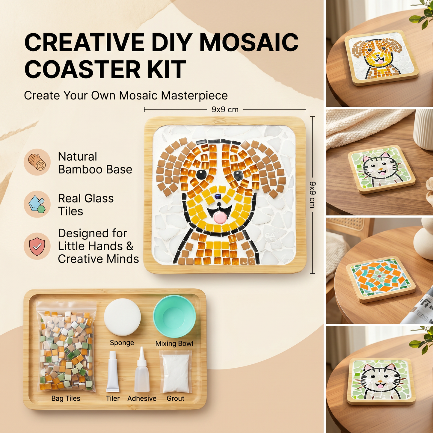 Animal & Ocean Mosaic Coaster Craft Set