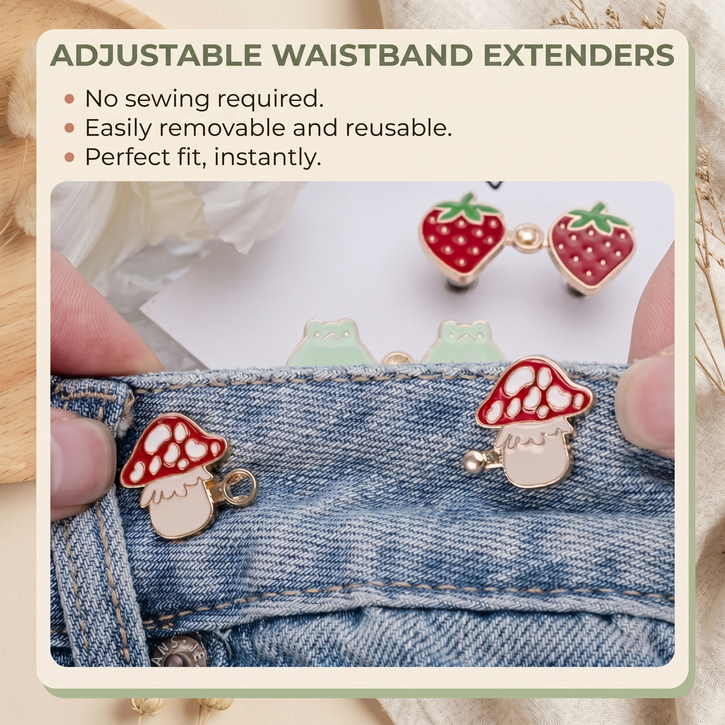 Kids Waist Tightening Buttons for Jeans (2 pcs)