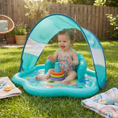 Baby Splash Play Mat with Sun Shade