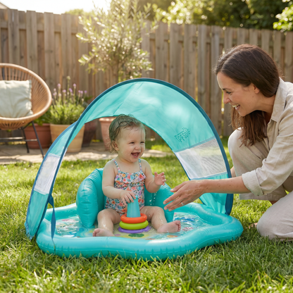 Baby Splash Play Mat with Sun Shade