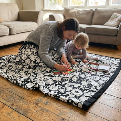 DIY Colouring Blanket with Fabric Markers