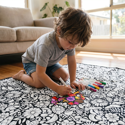 DIY Colouring Blanket with Fabric Markers