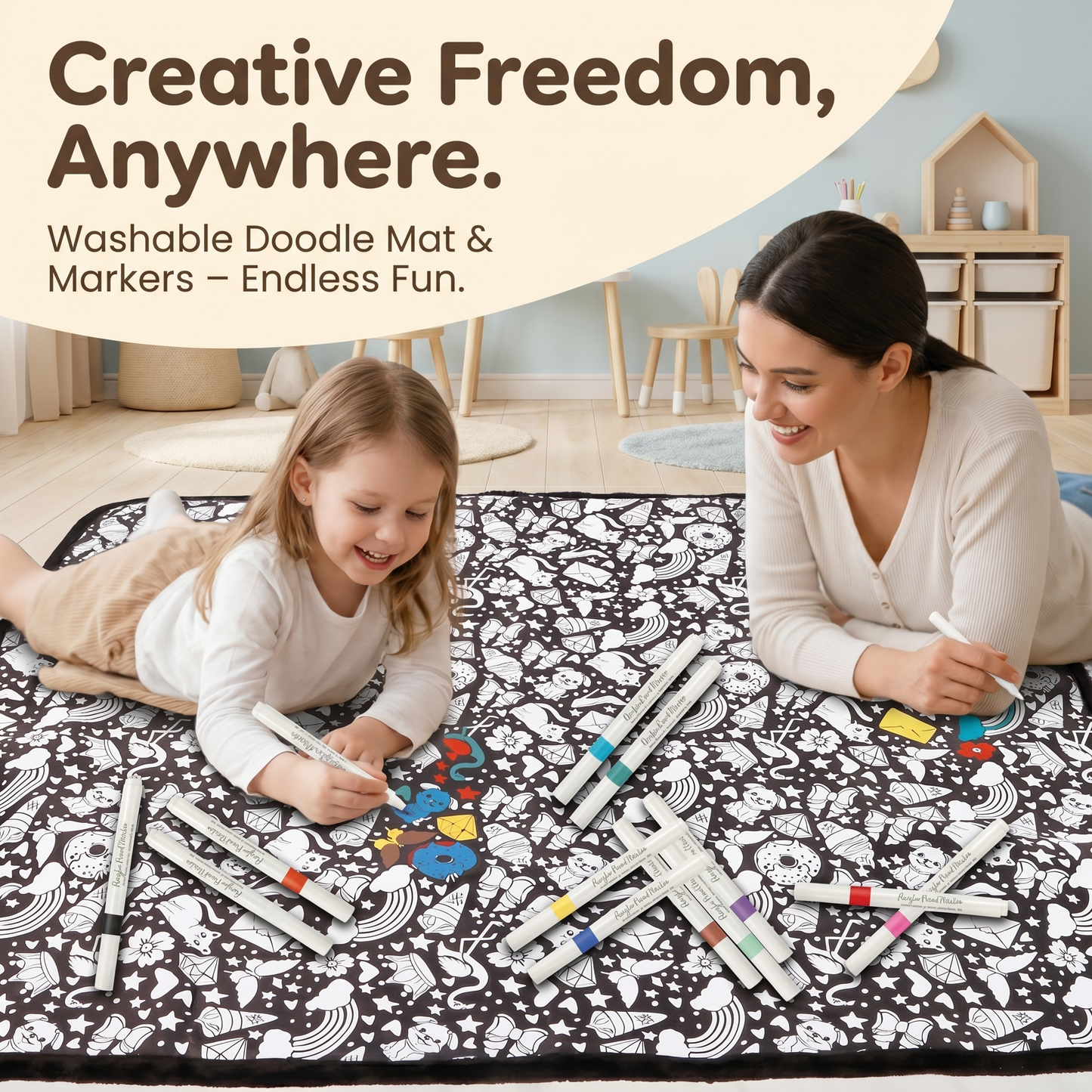 DIY Colouring Blanket with Fabric Markers