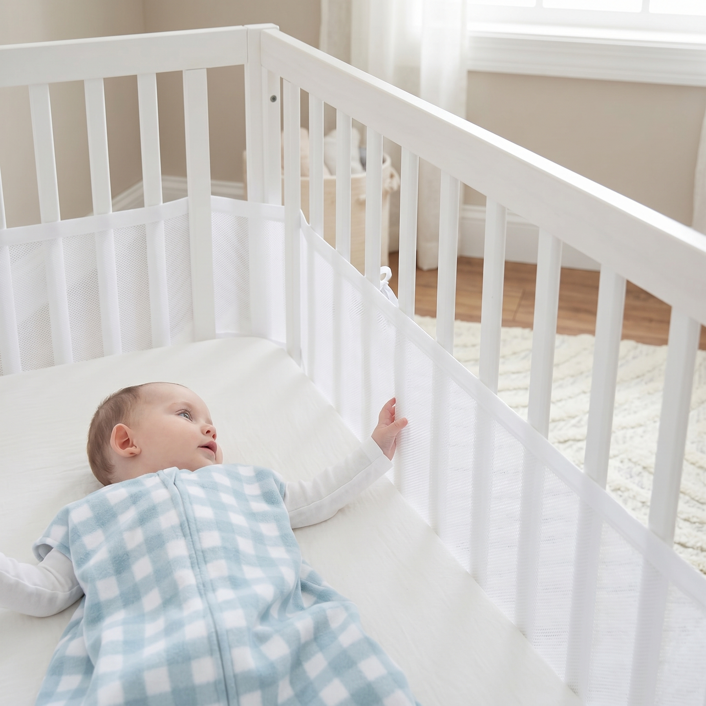 Breathable Cot Mesh Liner for Babies