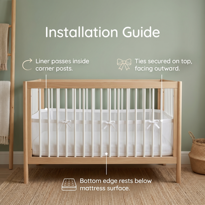 Breathable Cot Mesh Liner for Babies
