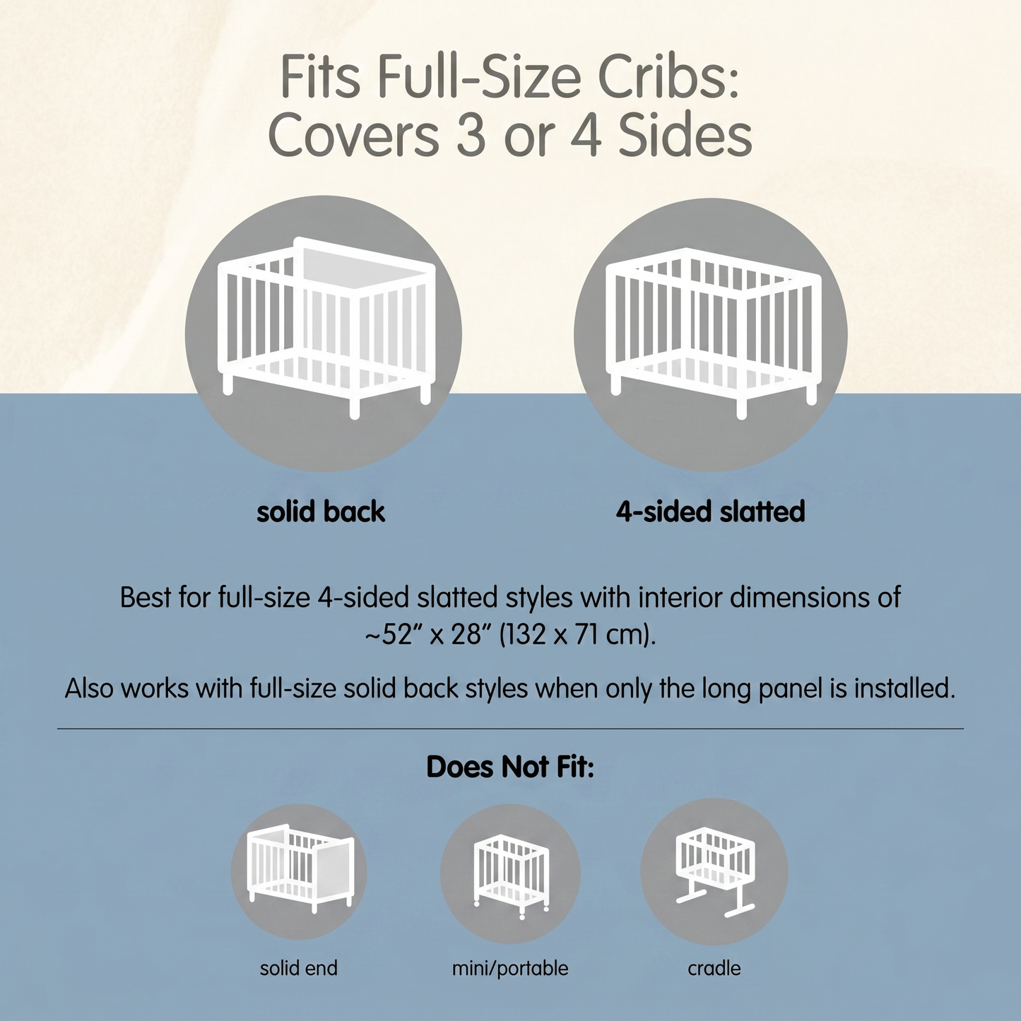 Breathable Cot Mesh Liner for Babies