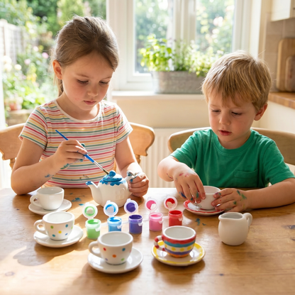 Children's DIY Tea Set Painting Kit