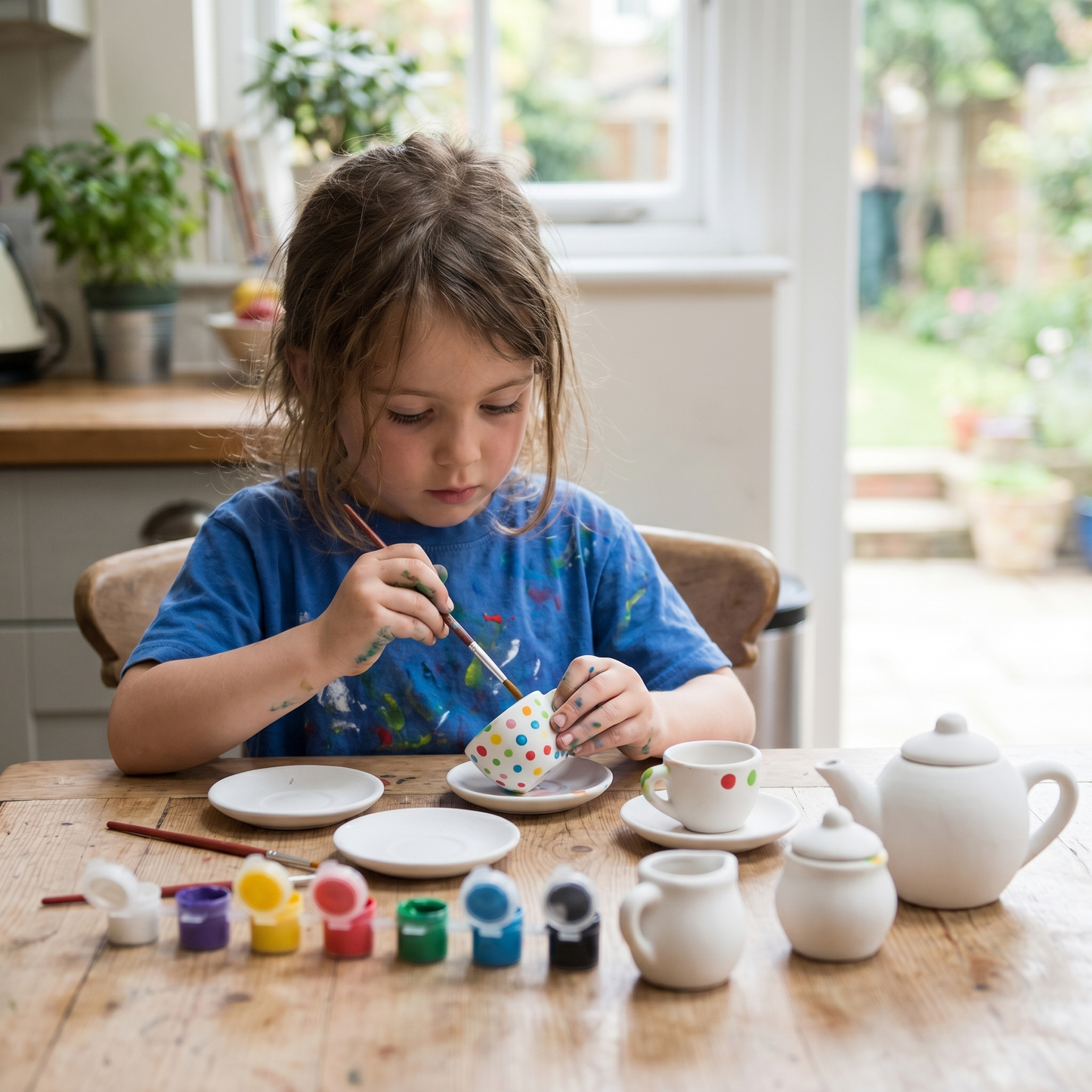 Children's DIY Tea Set Painting Kit