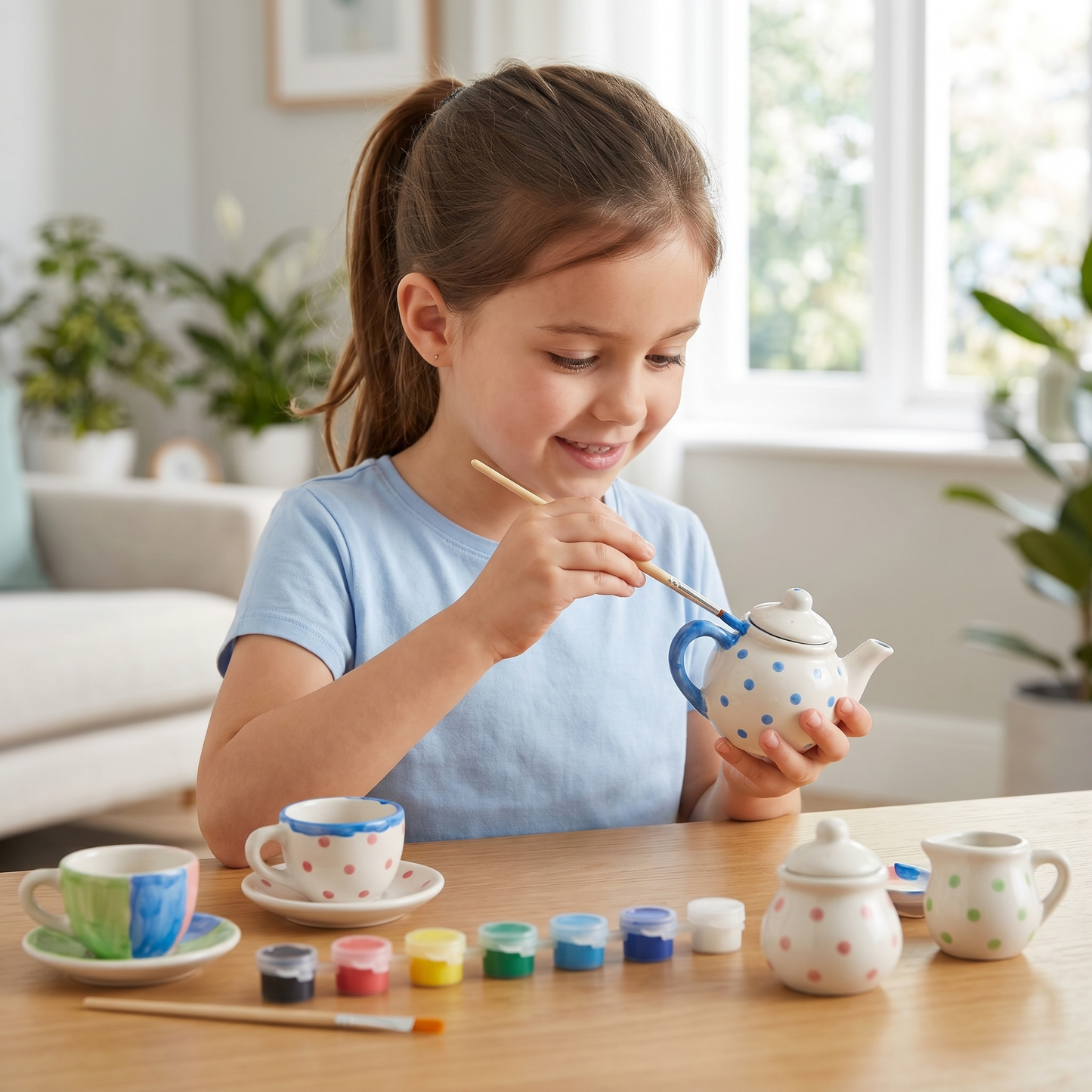 Children's DIY Tea Set Painting Kit