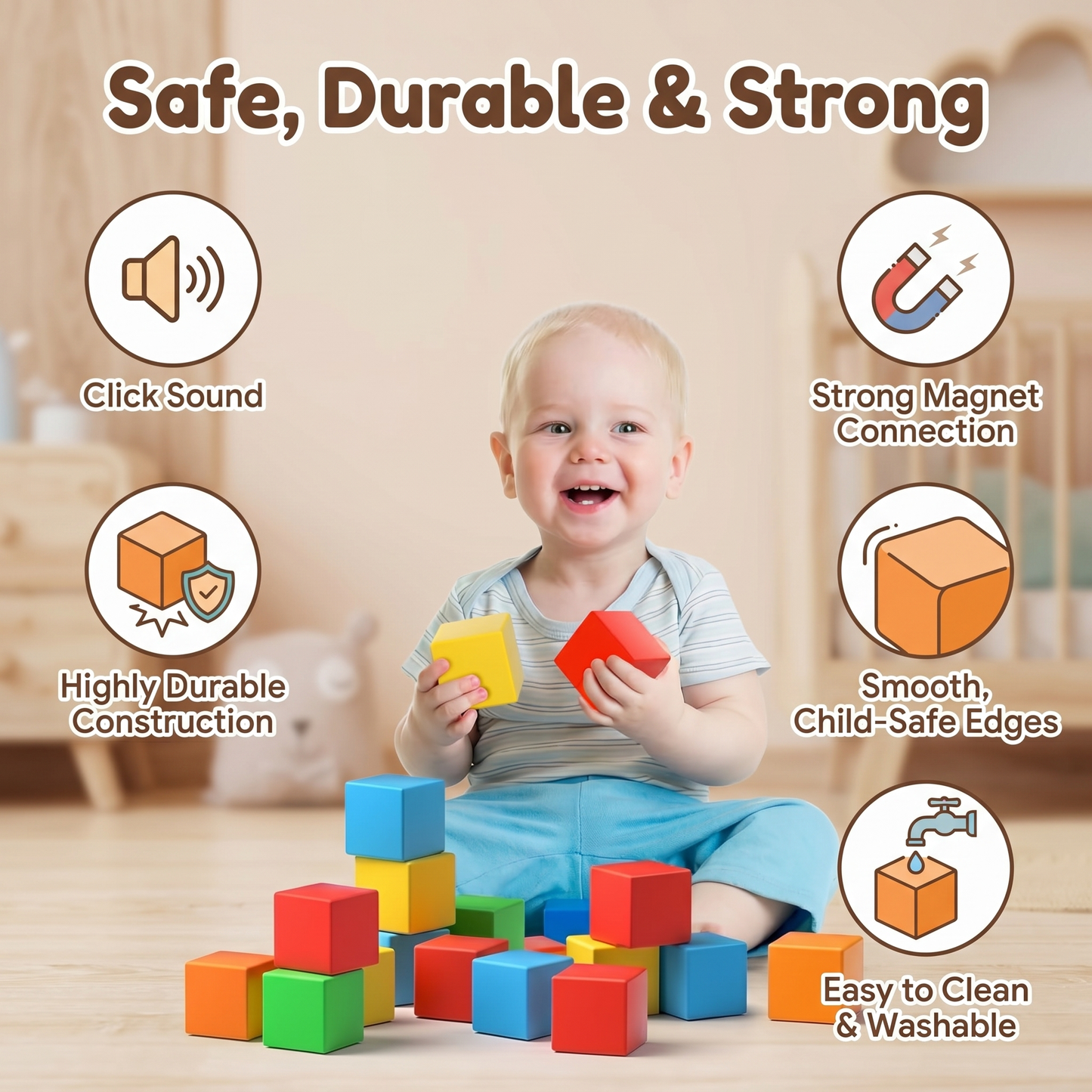XL Magnetic Building Blocks 5cm