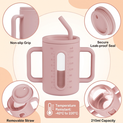 Toddler Silicone Straw Cup with Handles