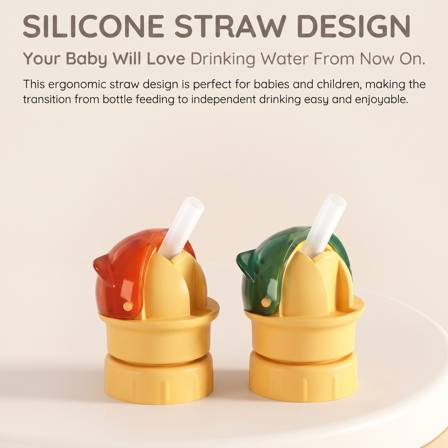 Universal Silicone Bottle Straw Topper (2-pack)