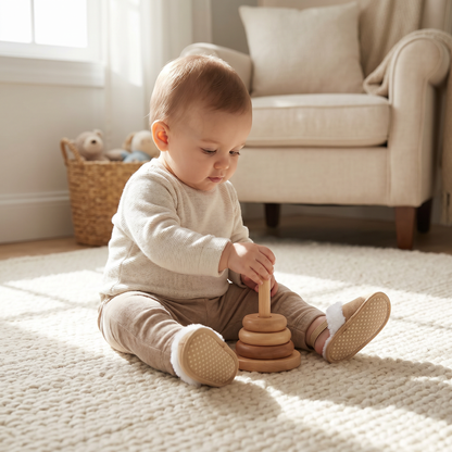 Soft Baby House Slippers with Back Strap