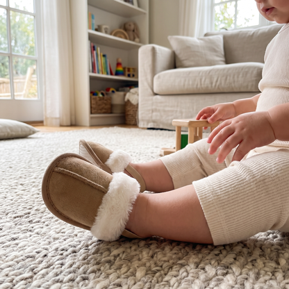 Soft Baby House Slippers with Back Strap