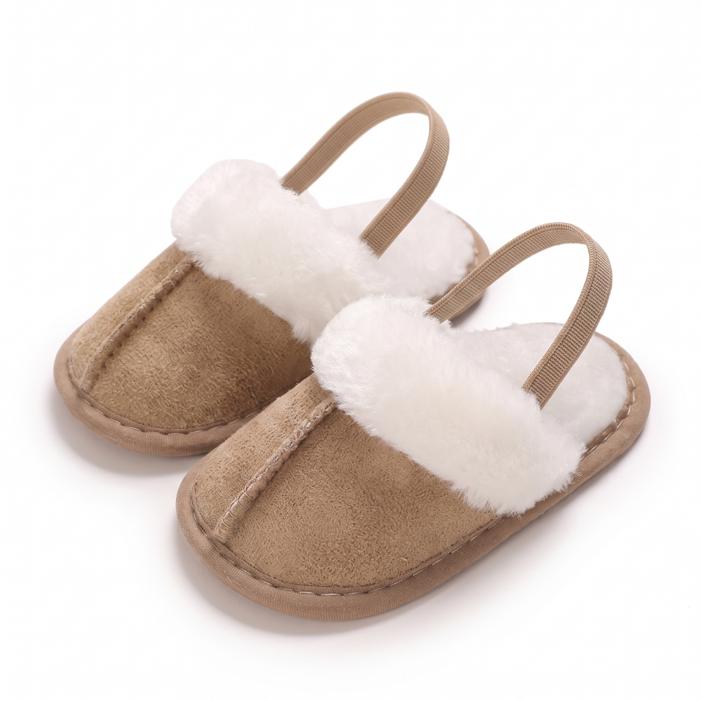 Soft Baby House Slippers with Back Strap