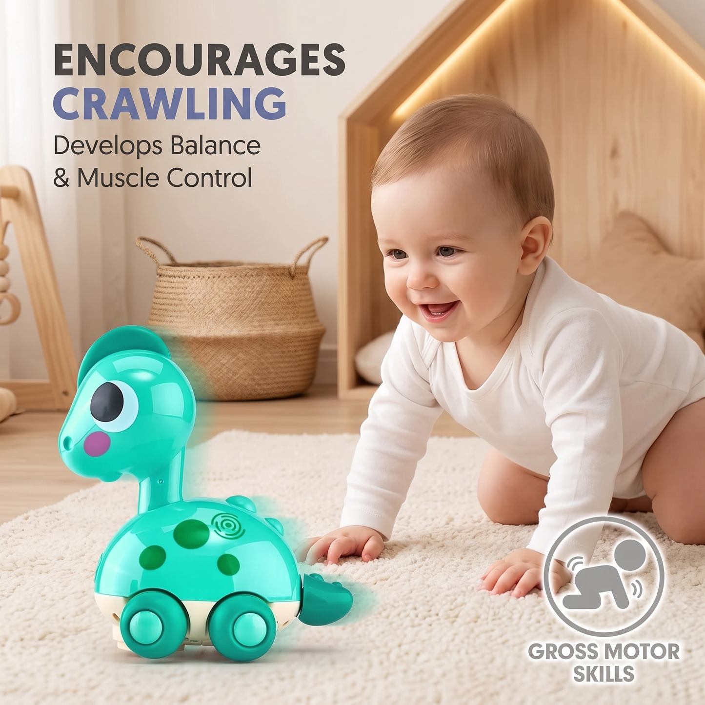 Touch & Go Musical Crawling Toy for Babies