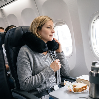 Travel Neck Pillow with Hidden Storage Pocket