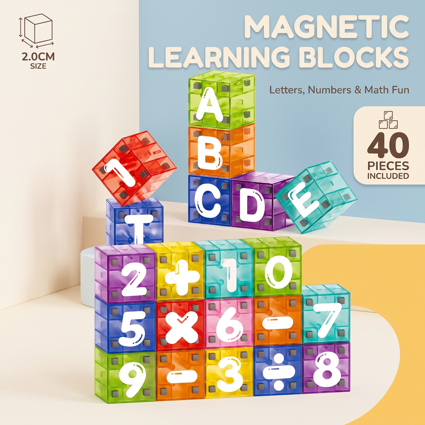 Magnetic Alphabet & Numbers Learning Blocks