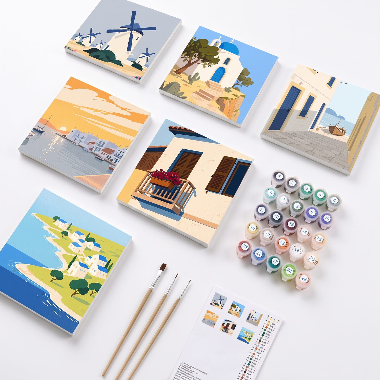 Paint by Numbers Canvas Kit (6 Canvas Set)