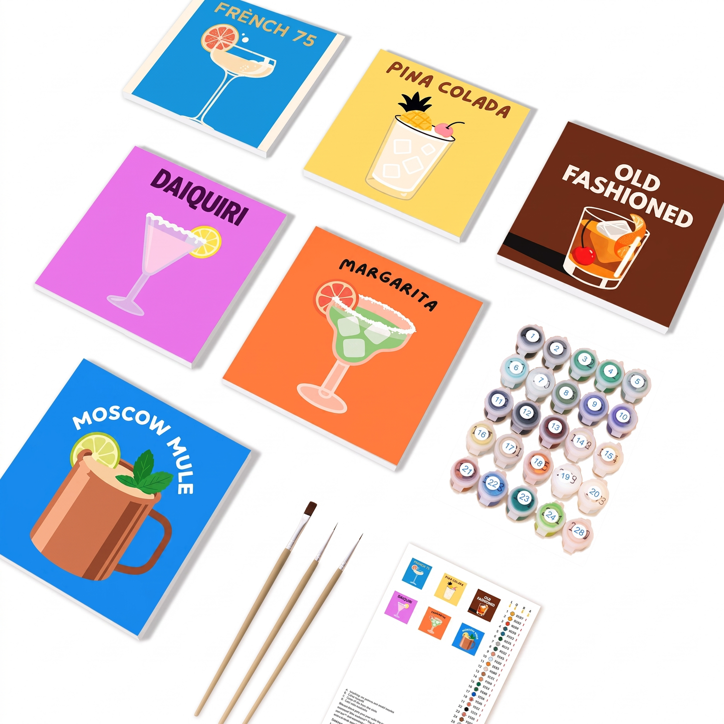 Paint by Numbers Canvas Kit (6 Canvas Set)