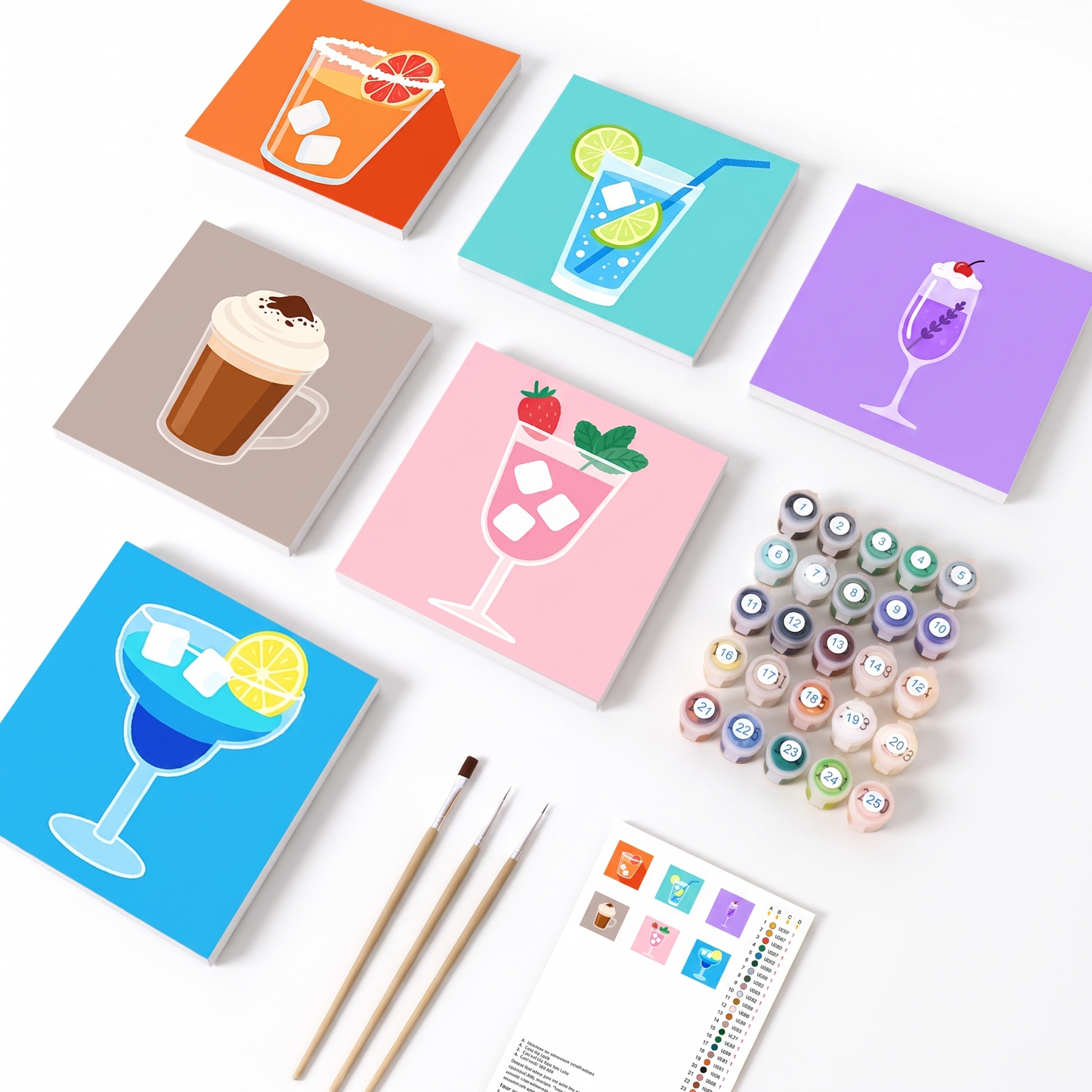 Paint by Numbers Canvas Kit (6 Canvas Set)