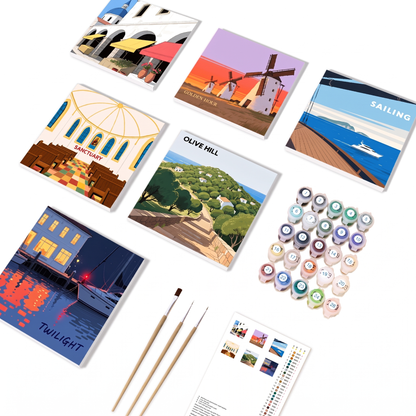 Paint by Numbers Canvas Kit (6 Canvas Set)