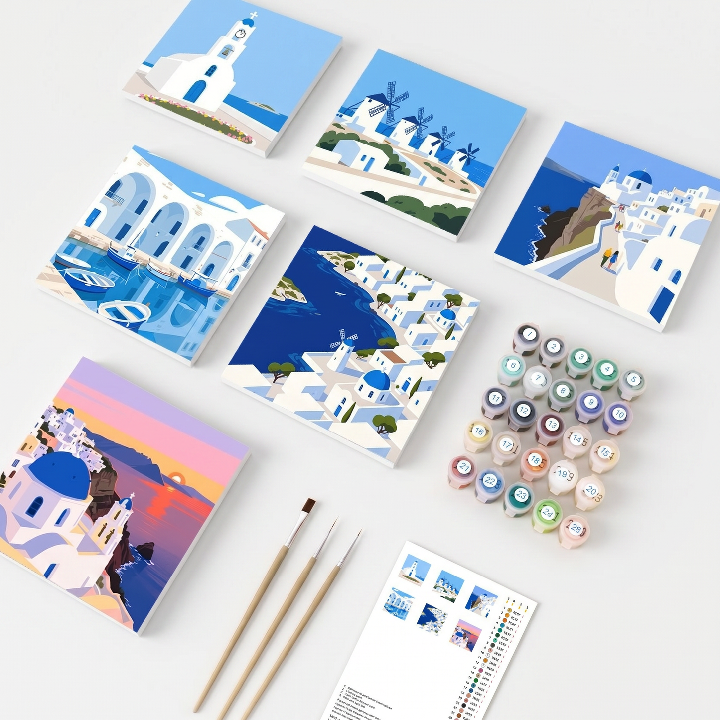 Paint by Numbers Canvas Kit (6 Canvas Set)