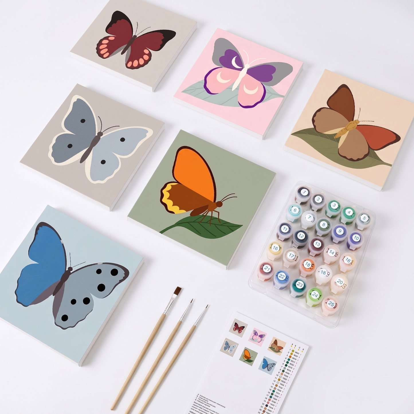 Paint by Numbers Canvas Kit (6 Canvas Set)