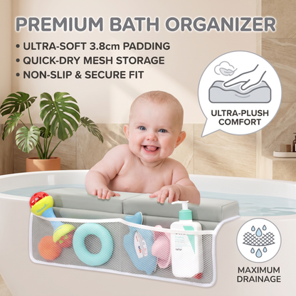 Baby Bath Knee Pad with Toy Organiser