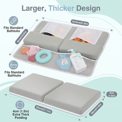 Baby Bath Knee Pad with Toy Organiser