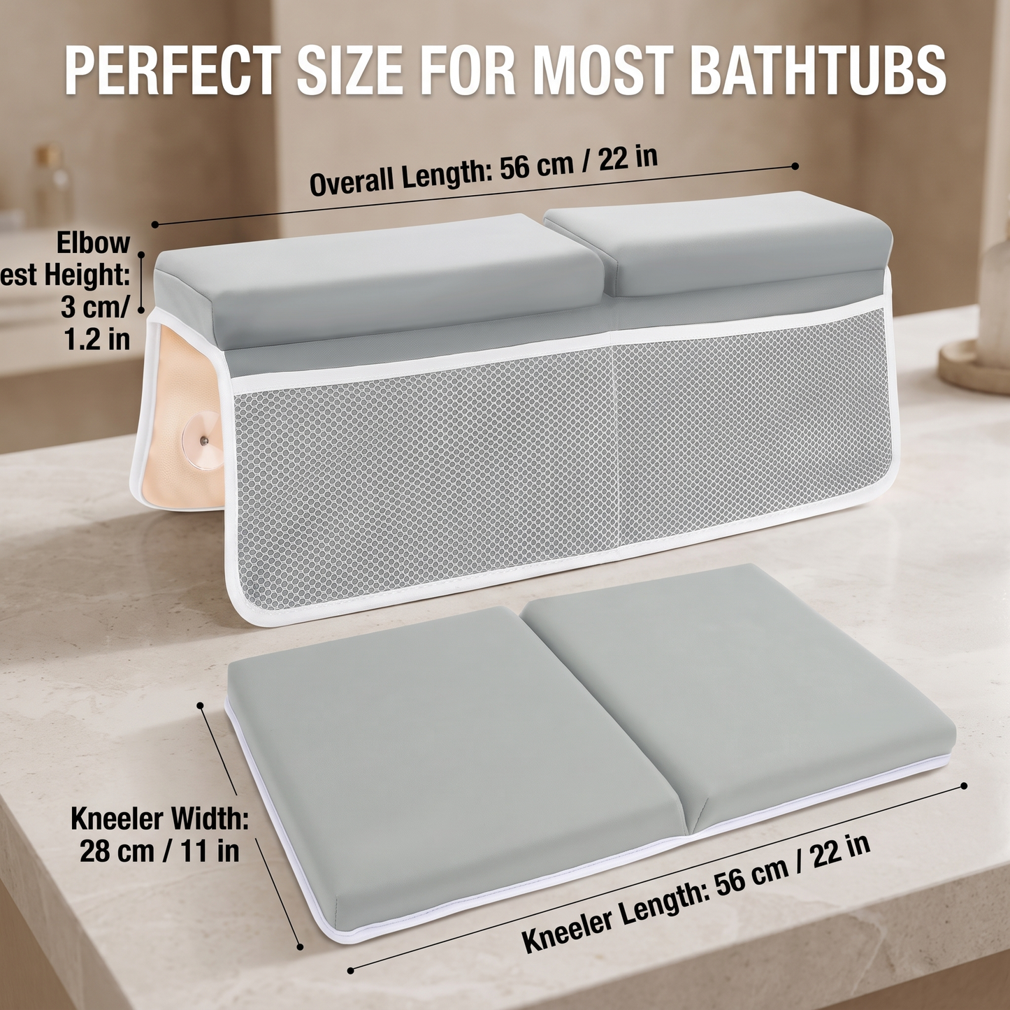Baby Bath Knee Pad with Toy Organiser