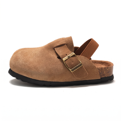 Adjustable Genuine Leather Kids Slides