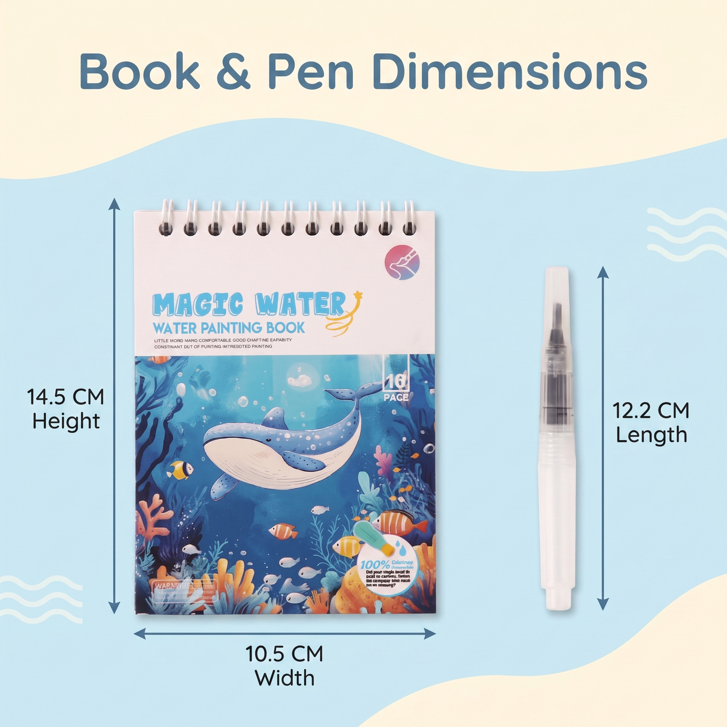 Magic Reusable Water Colouring Book for Kids