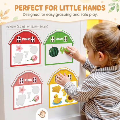 Farm Fridge Magnets Learning Set for Kids