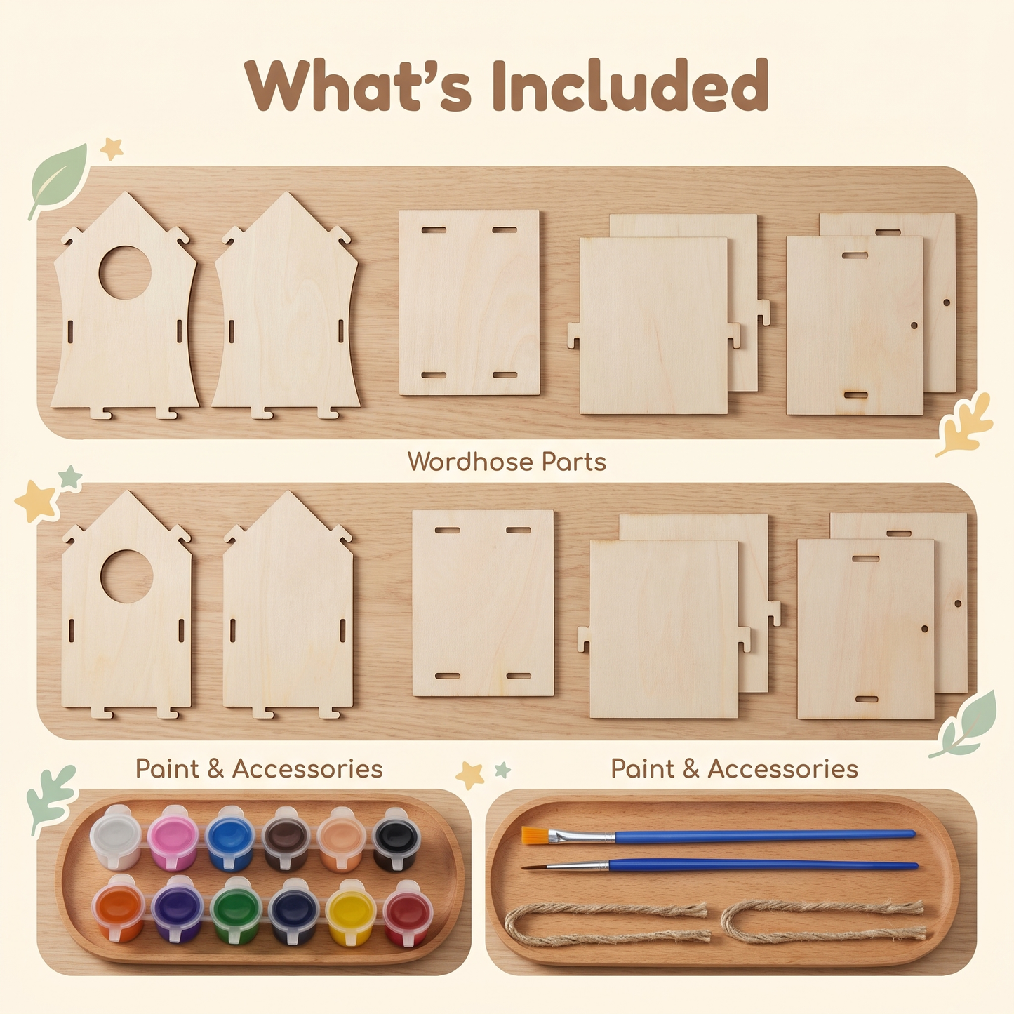 DIY Wooden Birdhouse Painting Kit