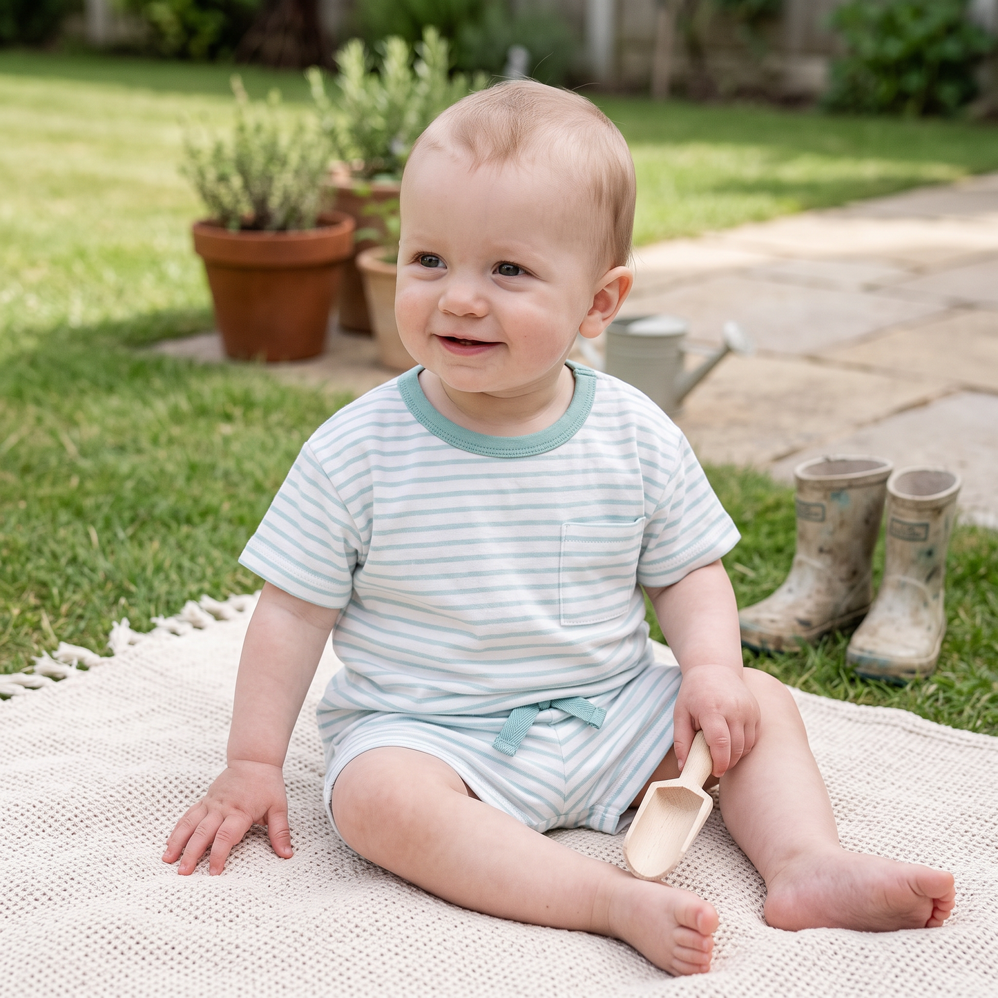 Striped Summer Outfit Set for Babies And Toddlers