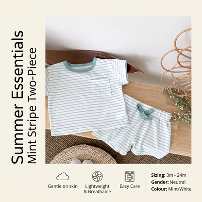 Striped Summer Outfit Set for Babies And Toddlers