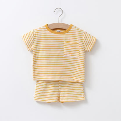 Striped Summer Outfit Set for Babies And Toddlers