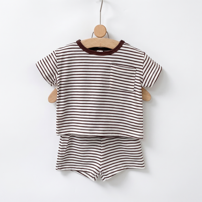 Striped Summer Outfit Set for Babies And Toddlers