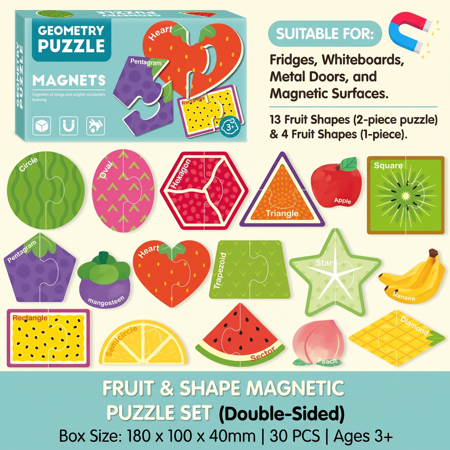 Magnetic Animal Alphabet Letters Set