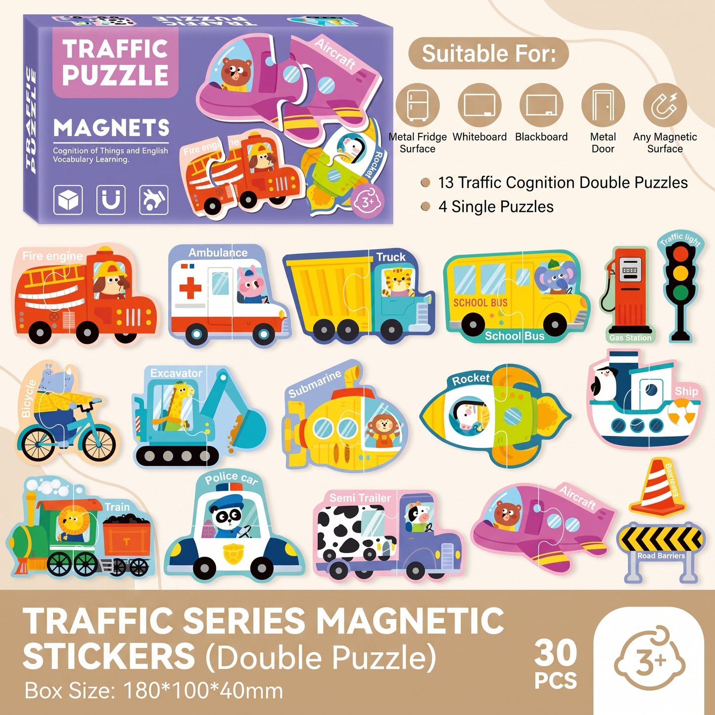 Magnetic Animal Alphabet Letters Set