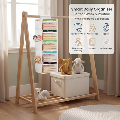Hanging Weekly Clothes Organiser for Kids