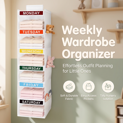 Hanging Weekly Clothes Organiser for Kids