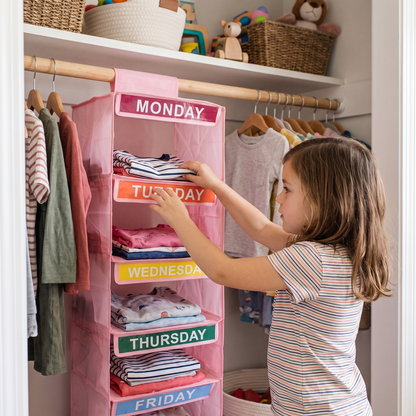 Hanging Weekly Clothes Organiser for Kids