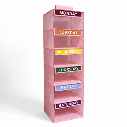 Hanging Weekly Clothes Organiser for Kids